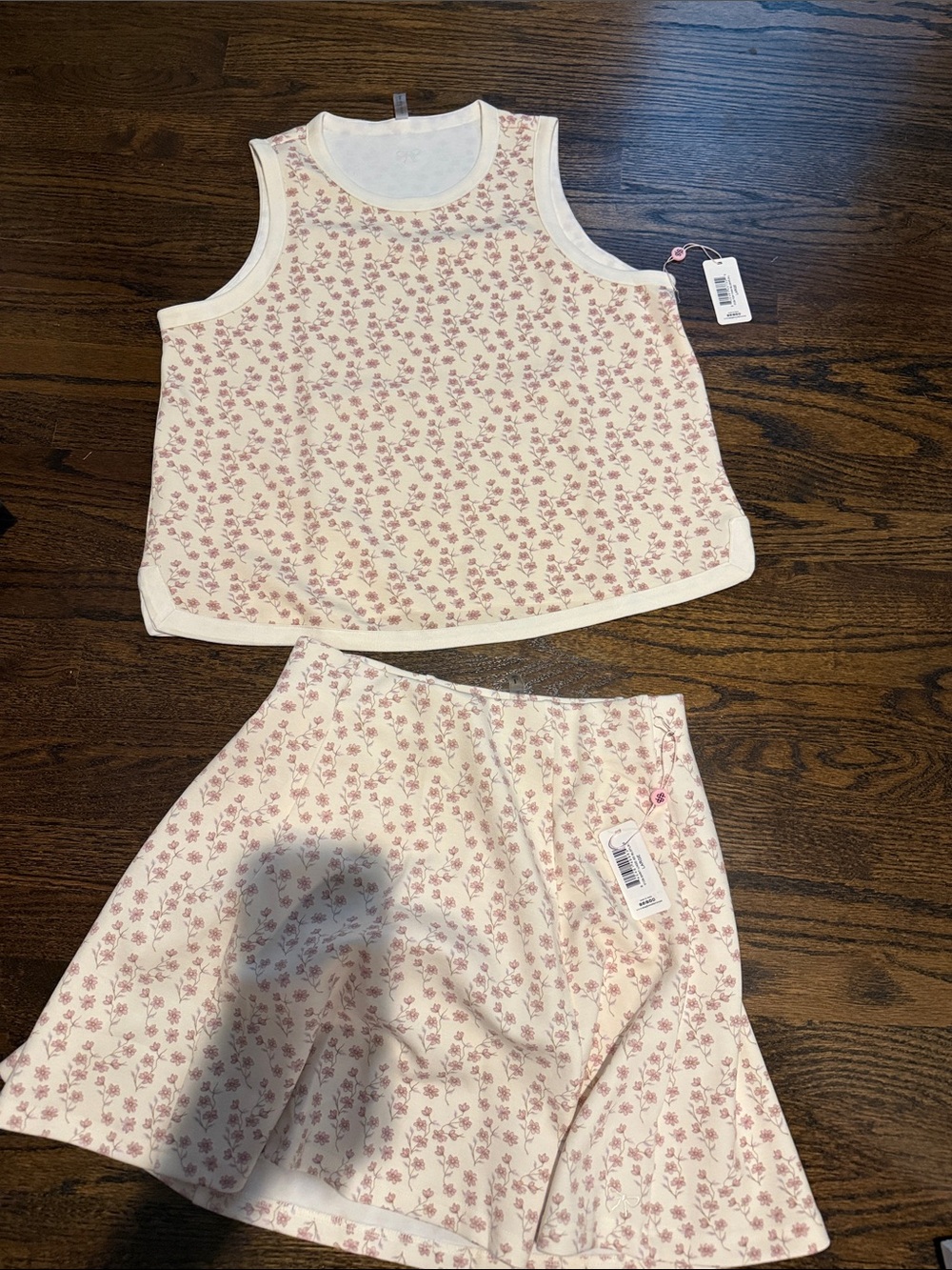 Simply Southern large' Cream and Pink Floral Sleep Set - 2 pieces new - Picture 1 of 4
